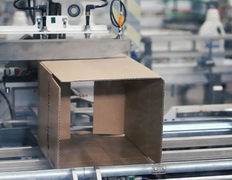 engineer inspecting packaging prototypes